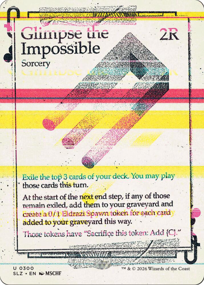 Glimpse the Impossible 300 card from Secret Lair x MSCHF: The Zeta Set