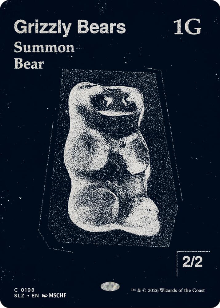 Grizzly Bears 198 card from Secret Lair x MSCHF: The Zeta Set
