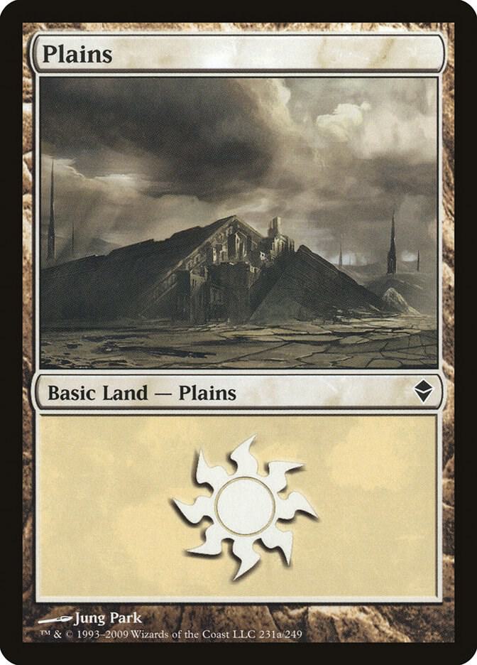 Plains 231a card from Zendikar