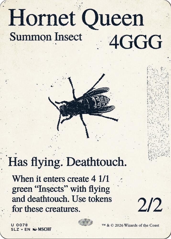 Hornet Queen 78 card from Secret Lair x MSCHF: The Zeta Set