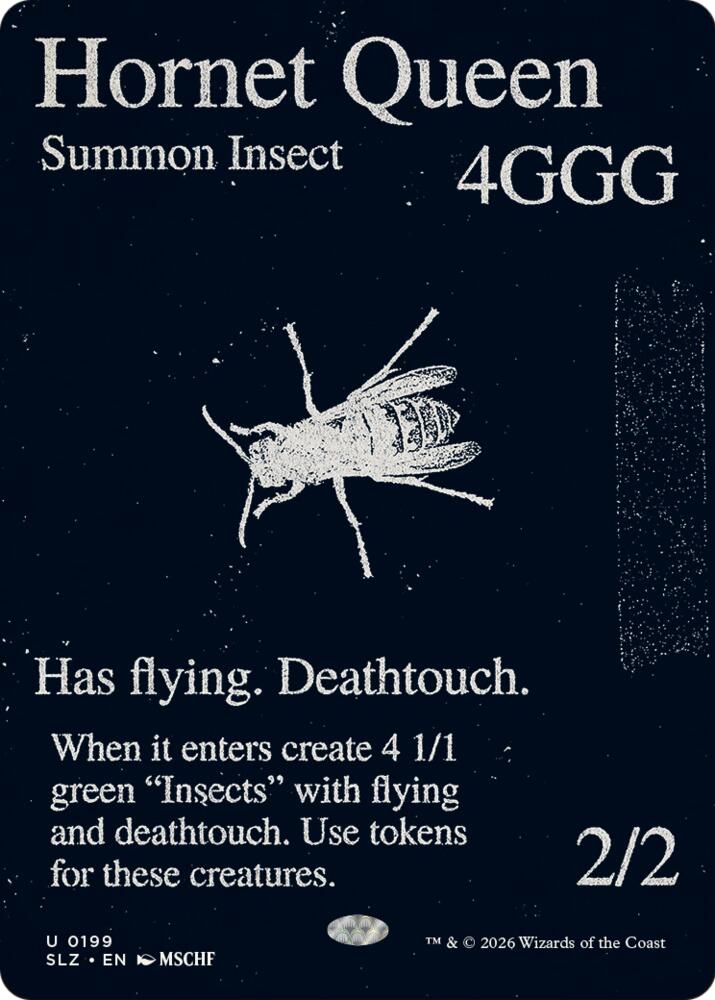 Hornet Queen 199 card from Secret Lair x MSCHF: The Zeta Set