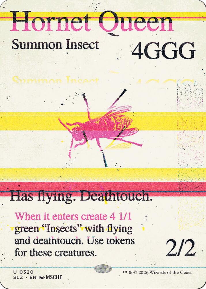 Hornet Queen 320 card from Secret Lair x MSCHF: The Zeta Set