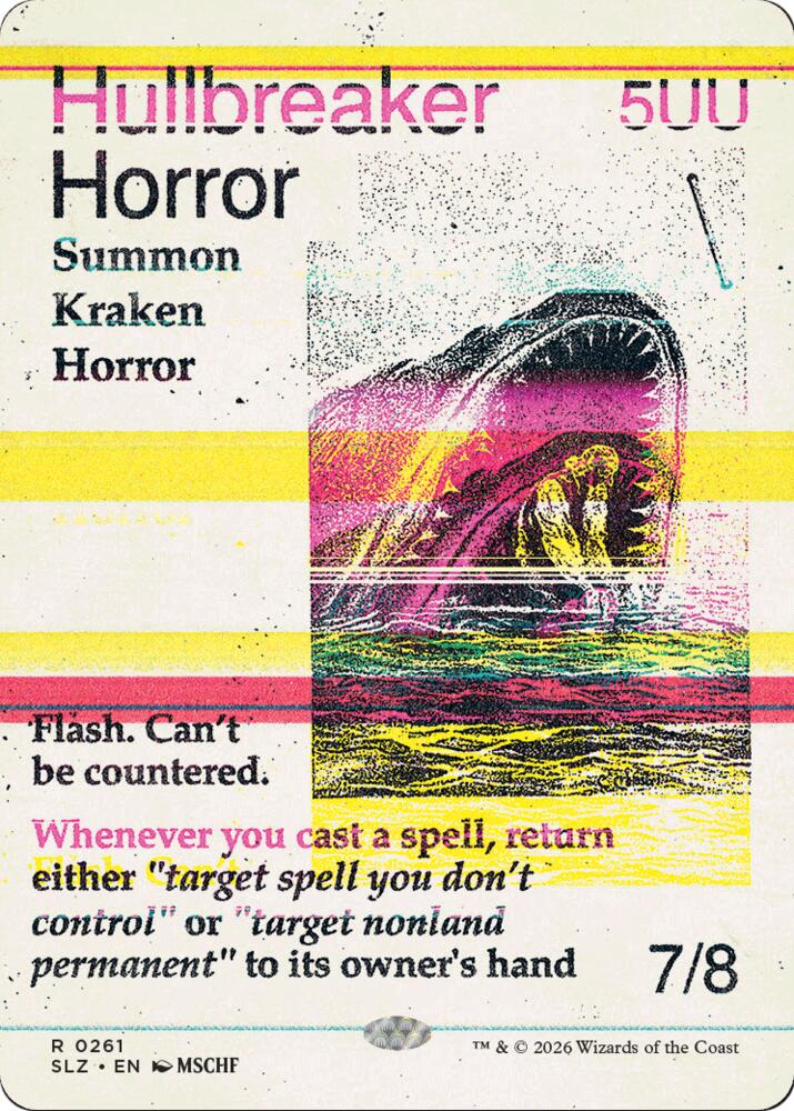 Hullbreaker Horror 261 card from Secret Lair x MSCHF: The Zeta Set