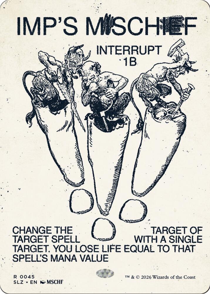 Imp's Mischief 45 card from Secret Lair x MSCHF: The Zeta Set