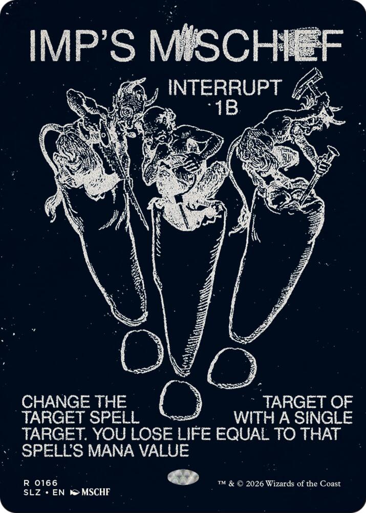 Imp's Mischief 166 card from Secret Lair x MSCHF: The Zeta Set