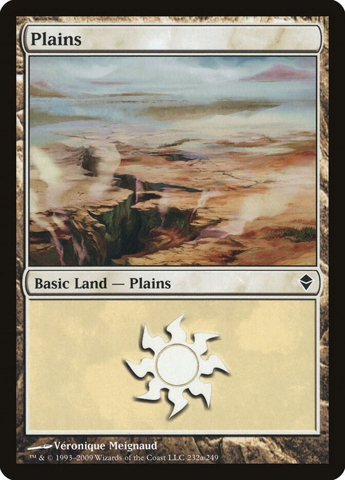 Plains 232a card from Zendikar