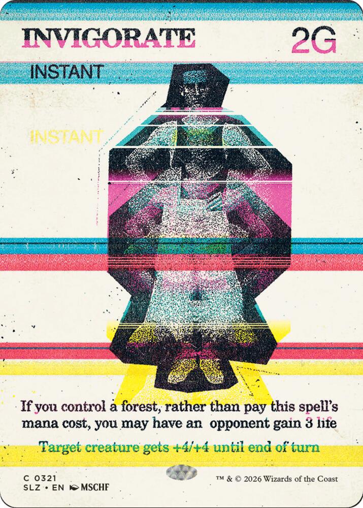 Invigorate 321 card from Secret Lair x MSCHF: The Zeta Set