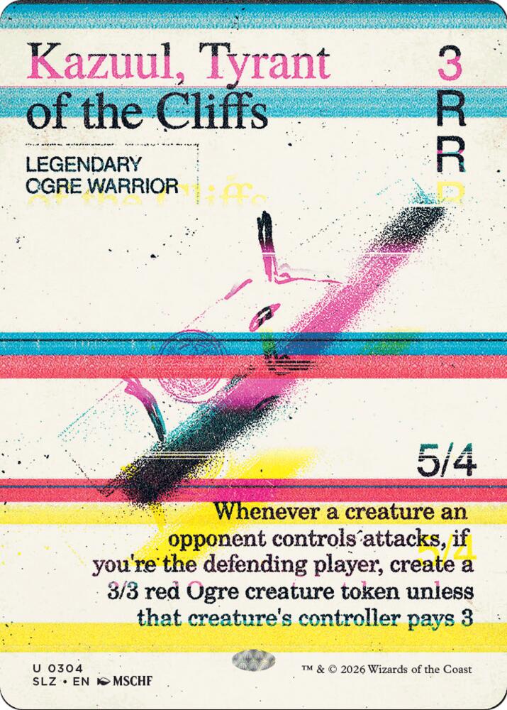 Kazuul, Tyrant of the Cliffs 304 card from Secret Lair x MSCHF: The Zeta Set