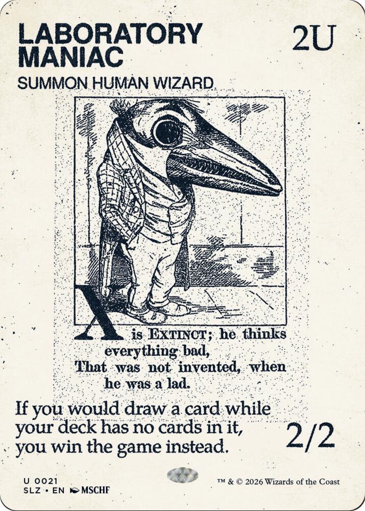 Laboratory Maniac 21 card from Secret Lair x MSCHF: The Zeta Set