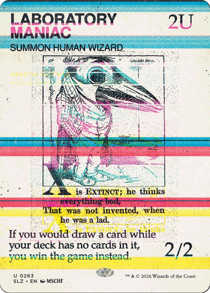 Laboratory Maniac 263 card from Secret Lair x MSCHF: The Zeta Set