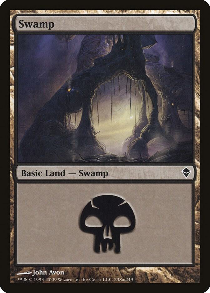Swamp 238a card from Zendikar