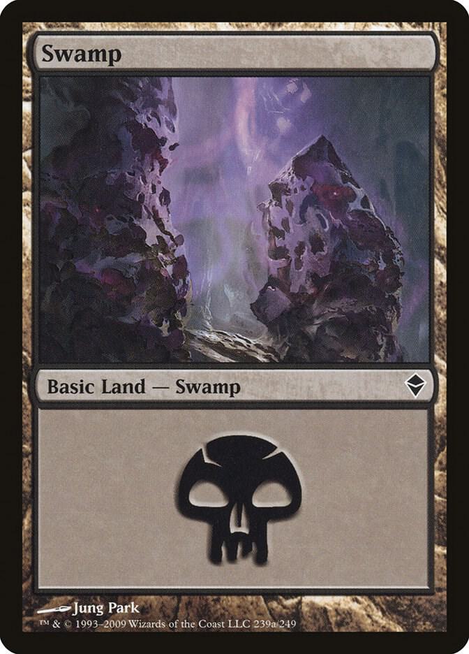 Swamp 239a card from Zendikar