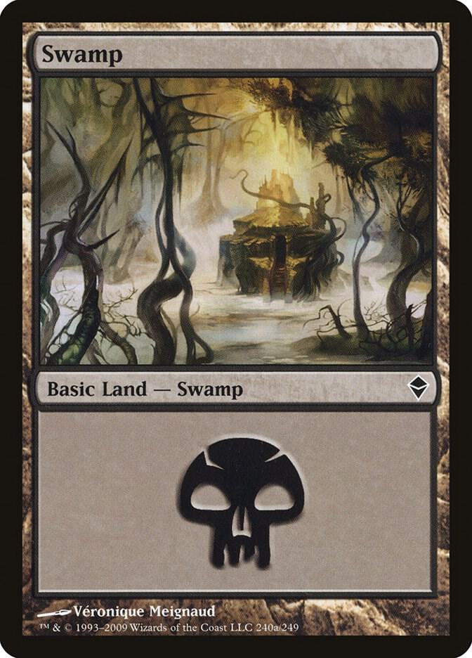Swamp 240a card from Zendikar