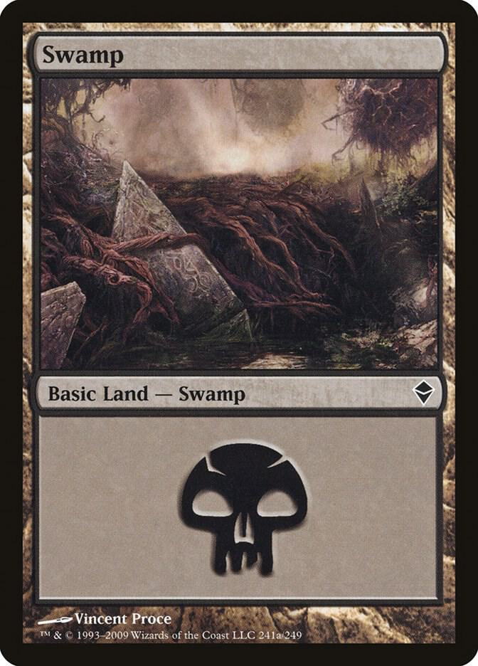 Swamp 241a card from Zendikar