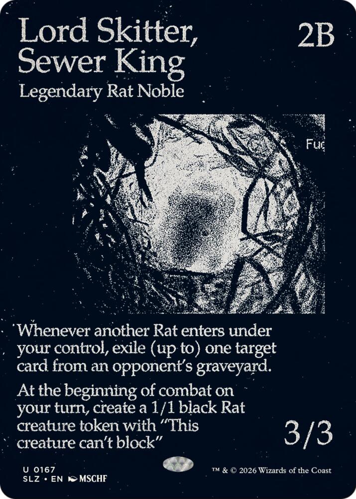 Lord Skitter, Sewer King 167 card from Secret Lair x MSCHF: The Zeta Set