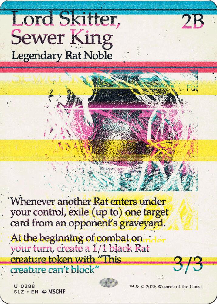 Lord Skitter, Sewer King 288 card from Secret Lair x MSCHF: The Zeta Set
