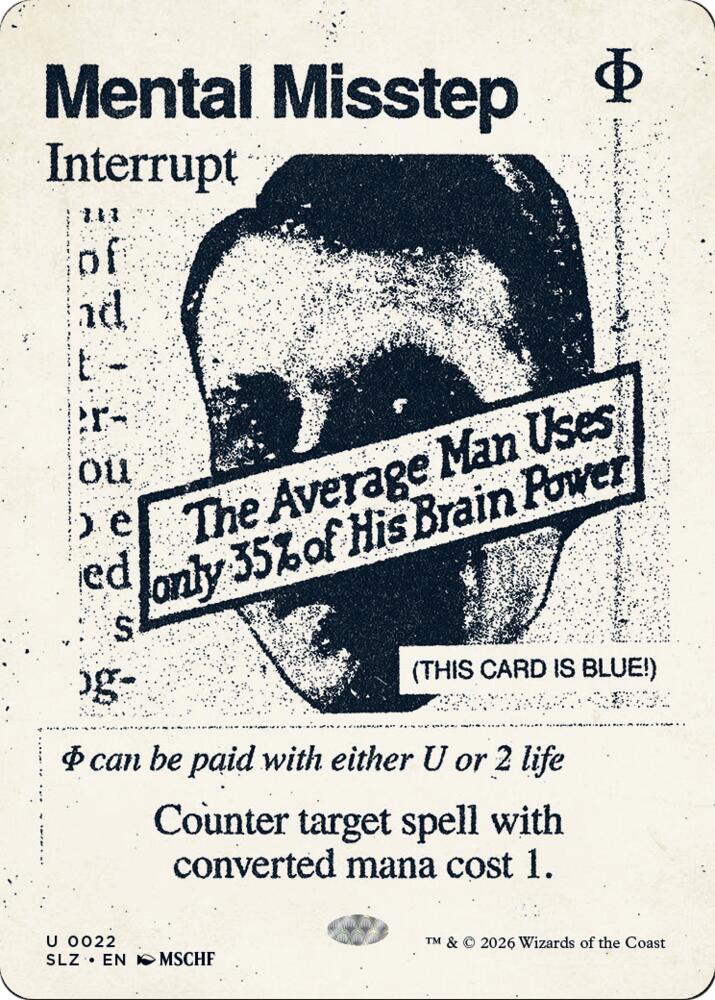 Mental Misstep 22 card from Secret Lair x MSCHF: The Zeta Set