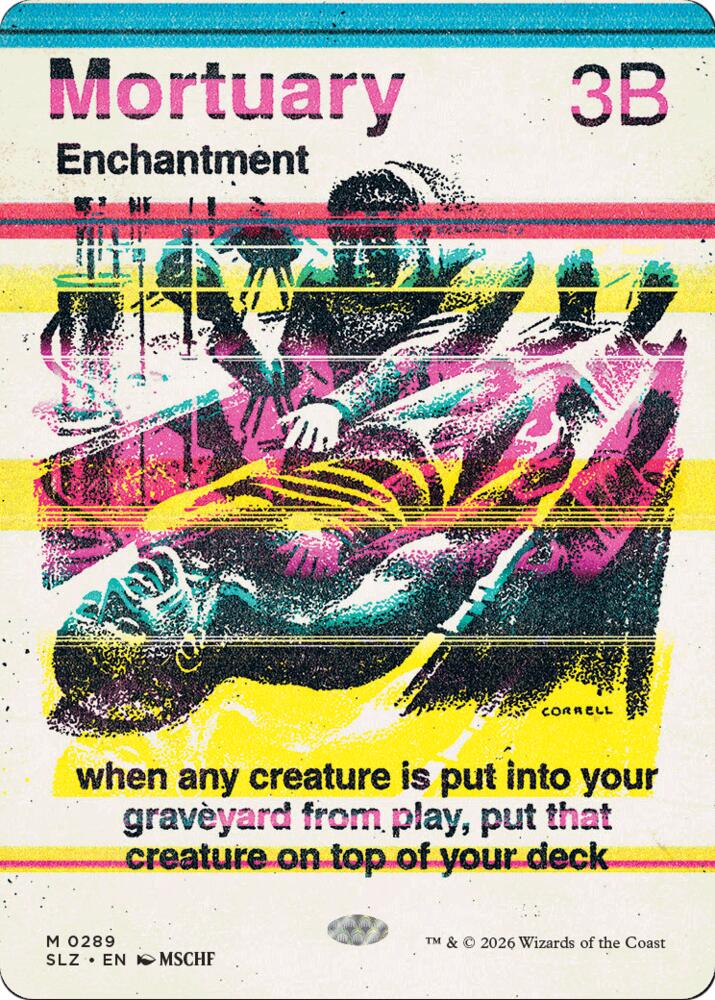 Mortuary 289 card from Secret Lair x MSCHF: The Zeta Set