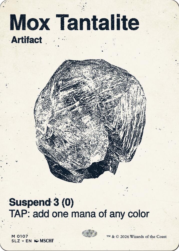 Mox Tantalite 107 card from Secret Lair x MSCHF: The Zeta Set