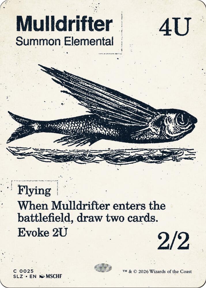 Mulldrifter 25 card from Secret Lair x MSCHF: The Zeta Set