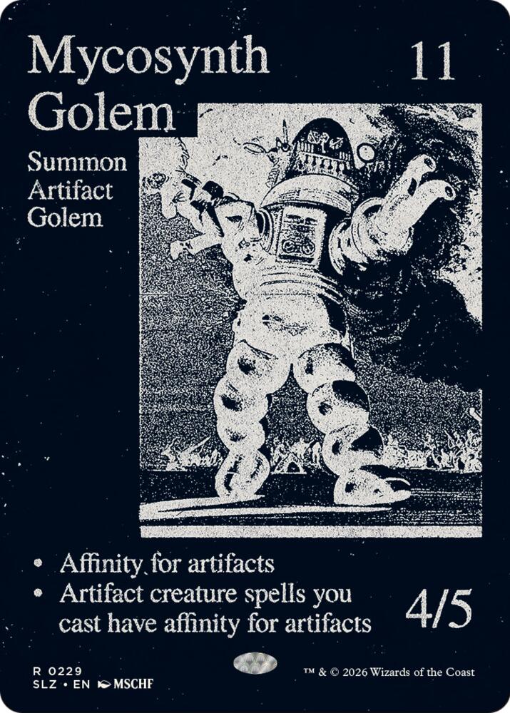 Mycosynth Golem 229 card from Secret Lair x MSCHF: The Zeta Set