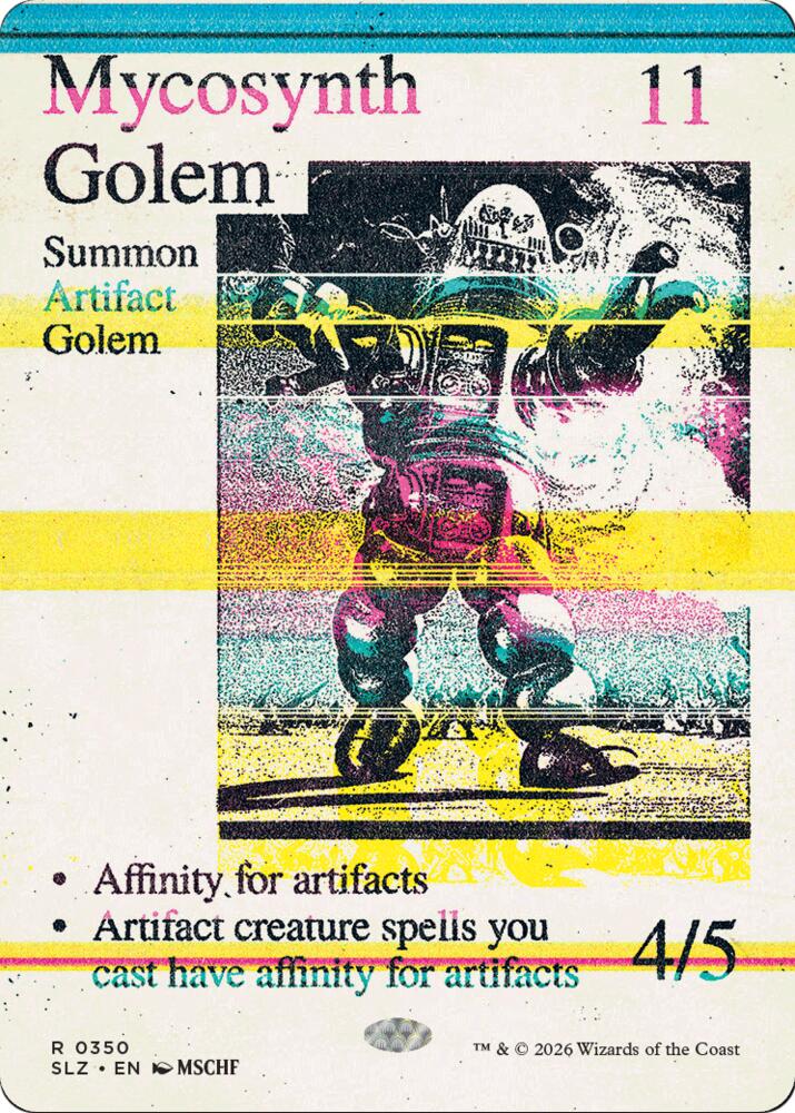 Mycosynth Golem 350 card from Secret Lair x MSCHF: The Zeta Set