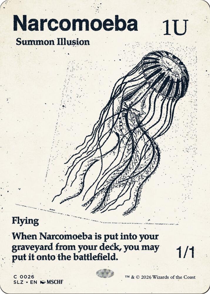 Narcomoeba 26 card from Secret Lair x MSCHF: The Zeta Set