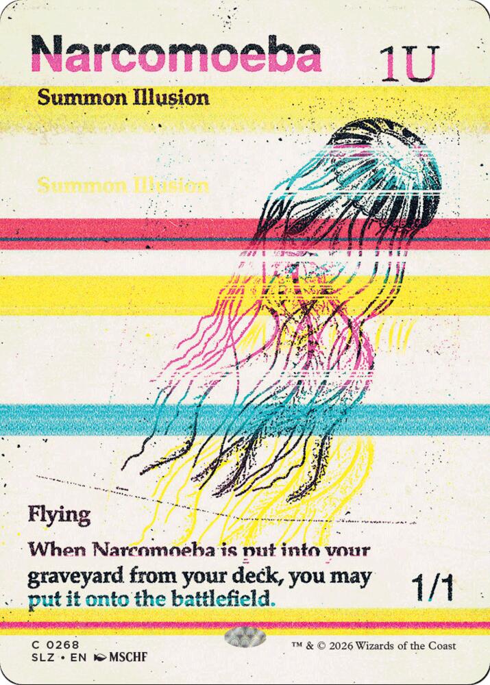 Narcomoeba 268 card from Secret Lair x MSCHF: The Zeta Set