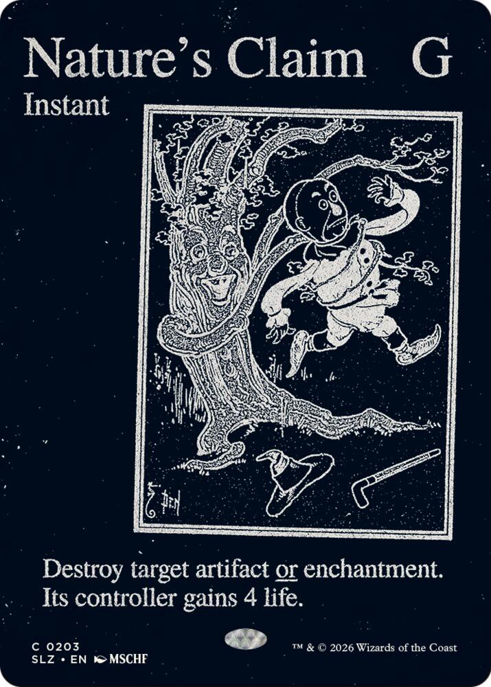 Nature's Claim 203 card from Secret Lair x MSCHF: The Zeta Set