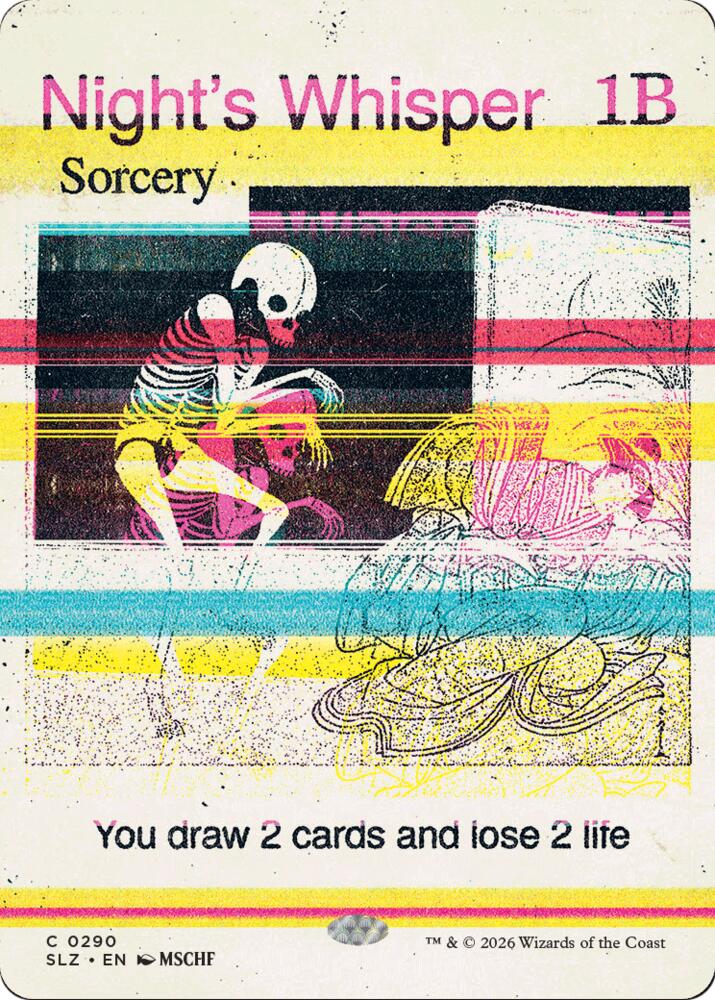 Night's Whisper 290 card from Secret Lair x MSCHF: The Zeta Set