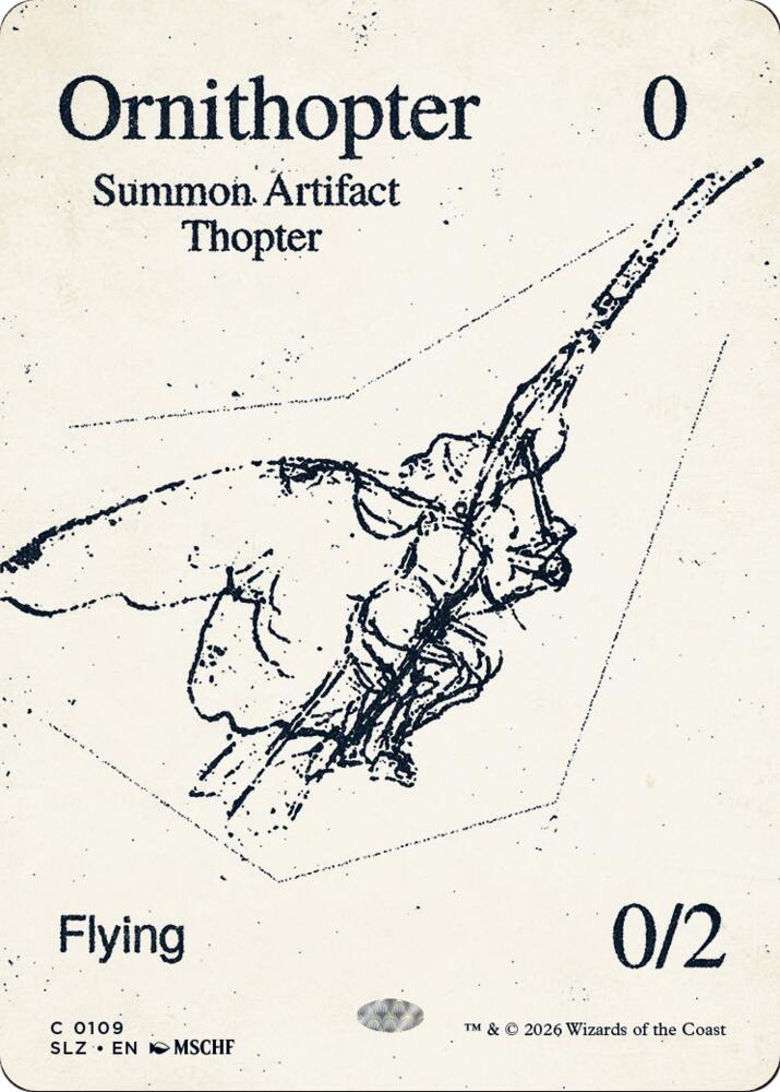 Ornithopter 109 card from Secret Lair x MSCHF: The Zeta Set