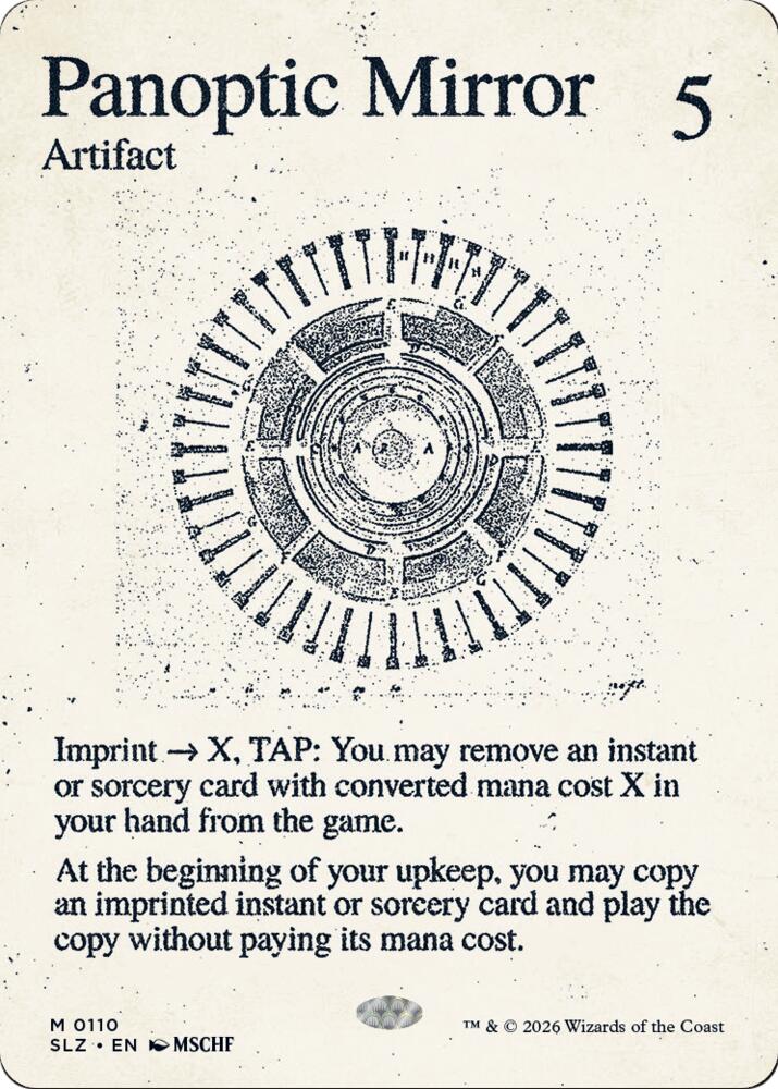 Panoptic Mirror 110 card from Secret Lair x MSCHF: The Zeta Set