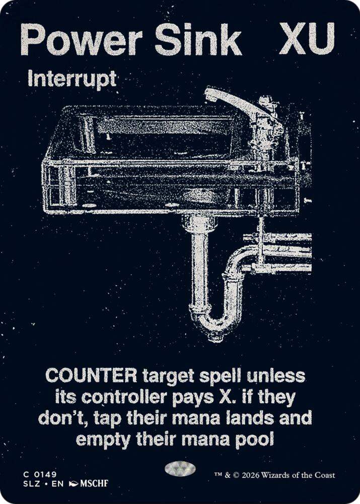 Power Sink 149 card from Secret Lair x MSCHF: The Zeta Set