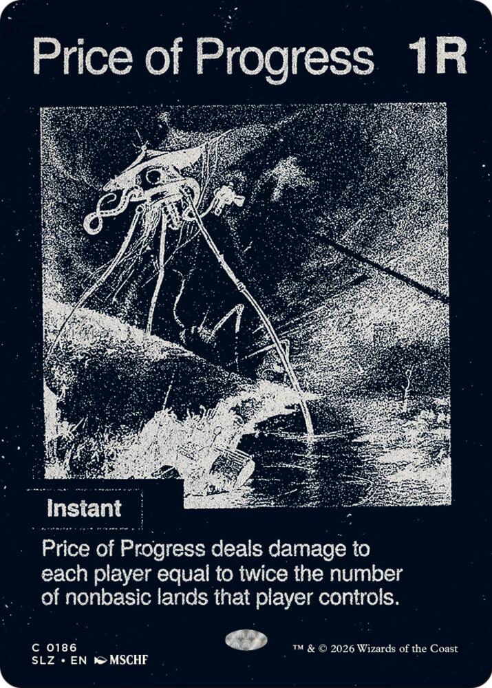 Price of Progress 186 card from Secret Lair x MSCHF: The Zeta Set