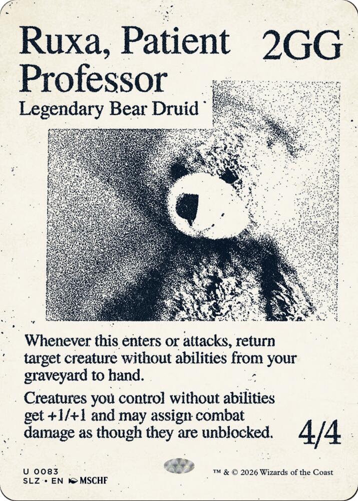 Ruxa, Patient Professor 83 card from Secret Lair x MSCHF: The Zeta Set