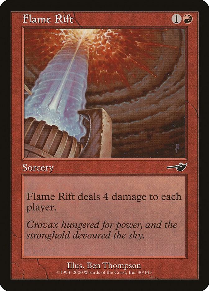 Flame Rift 80 card from Nemesis