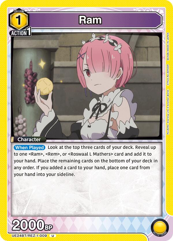 Ram UE24BT/REZ-1-009 card from UE24BT: Re:ZERO -Starting Life in Another World-
