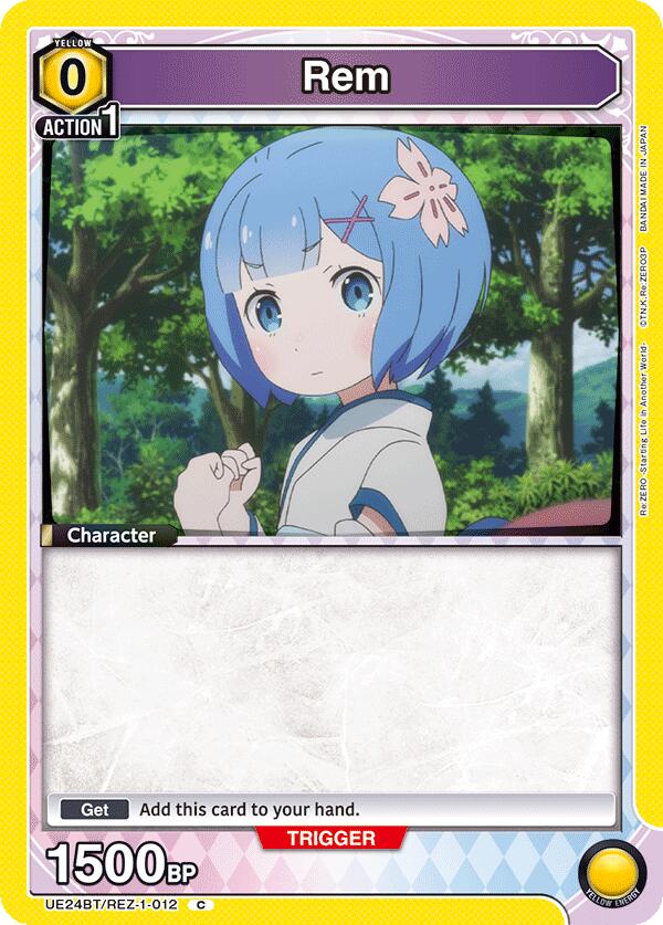 Rem UE24BT/REZ-1-012 card from UE24BT: Re:ZERO -Starting Life in Another World-