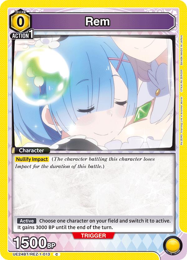 Rem UE24BT/REZ-1-013 card from UE24BT: Re:ZERO -Starting Life in Another World-