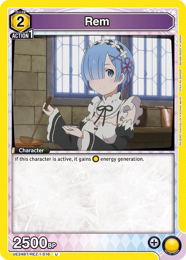 Rem UE24BT/REZ-1-016 card from UE24BT: Re:ZERO -Starting Life in Another World-
