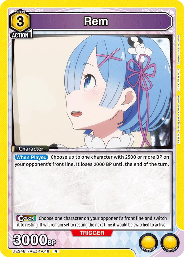 Rem UE24BT/REZ-1-018 card from UE24BT: Re:ZERO -Starting Life in Another World-