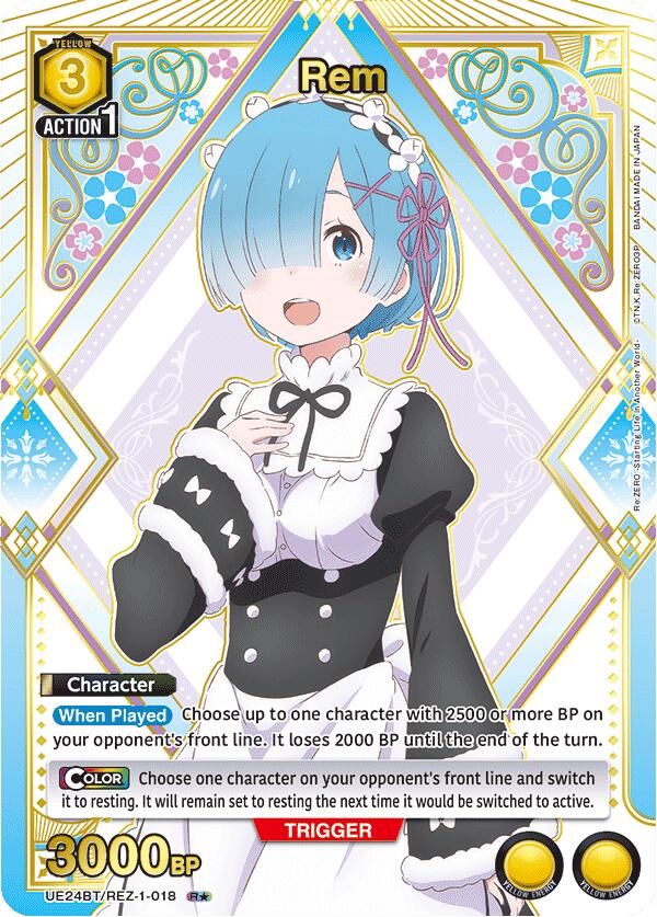 Rem (R*) UE24BT/REZ-1-018 card from UE24BT: Re:ZERO -Starting Life in Another World-