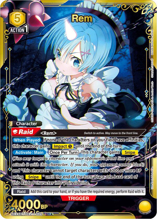 Rem (SR*) UE24BT/REZ-1-020 card from UE24BT: Re:ZERO -Starting Life in Another World-