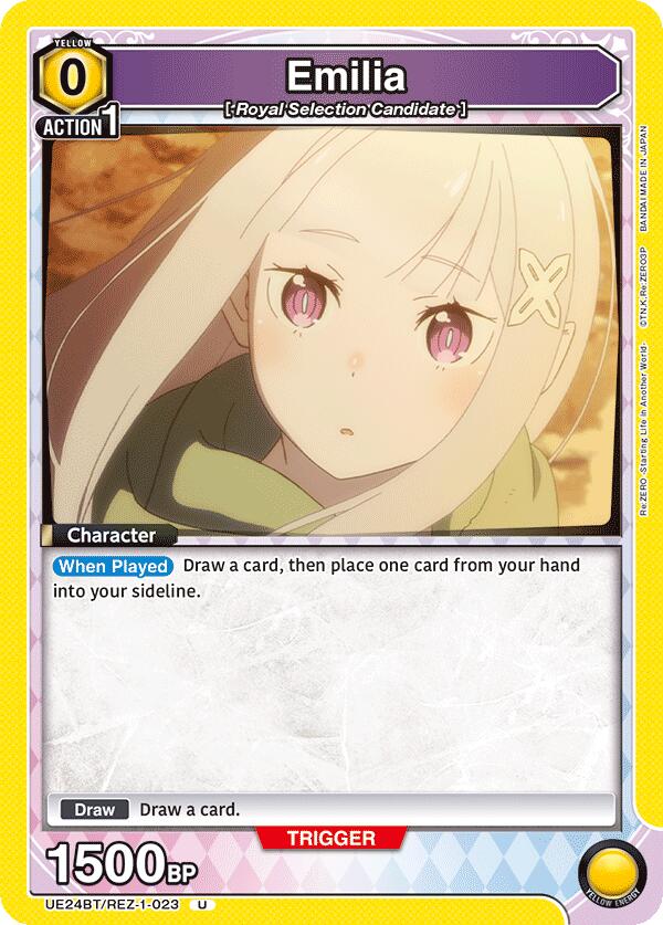 Emilia UE24BT/REZ-1-023 card from UE24BT: Re:ZERO -Starting Life in Another World-