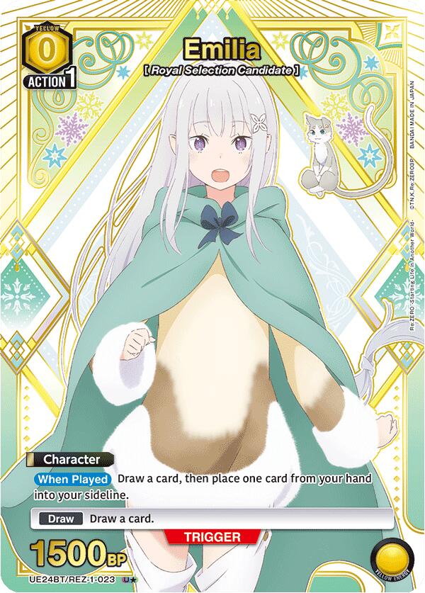 Emilia (U*) UE24BT/REZ-1-023 card from UE24BT: Re:ZERO -Starting Life in Another World-