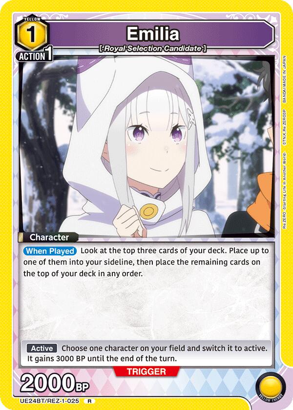 Emilia UE24BT/REZ-1-025 card from UE24BT: Re:ZERO -Starting Life in Another World-