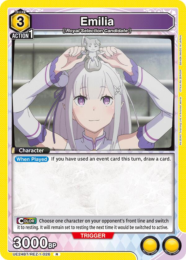 Emilia UE24BT/REZ-1-026 card from UE24BT: Re:ZERO -Starting Life in Another World-