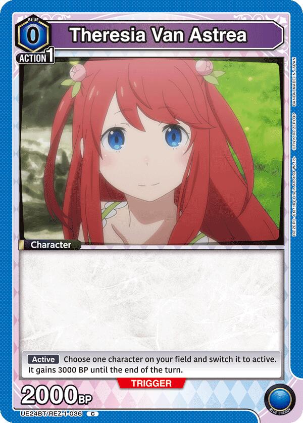 Theresia Van Astrea UE24BT/REZ-1-036 card from UE24BT: Re:ZERO -Starting Life in Another World-