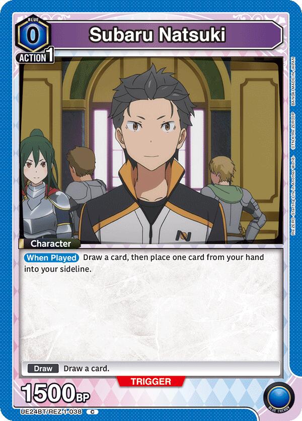 Subaru Natsuki UE24BT/REZ-1-038 card from UE24BT: Re:ZERO -Starting Life in Another World-