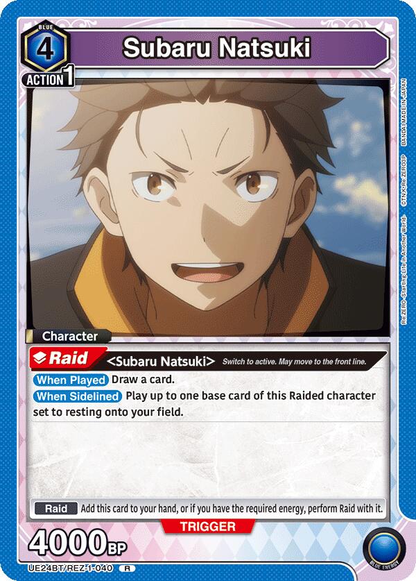 Subaru Natsuki UE24BT/REZ-1-040 card from UE24BT: Re:ZERO -Starting Life in Another World-